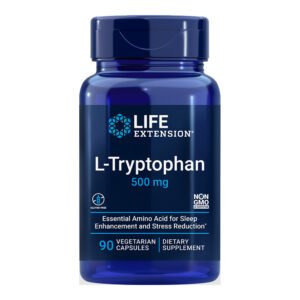 Life Extension, L-Tryptophan 500mg, Essential Amino Acid for Sleep, Enhancement and Stress Reduction, NON GMO, 90 Vegetarian Capsules, Dietary Supplement