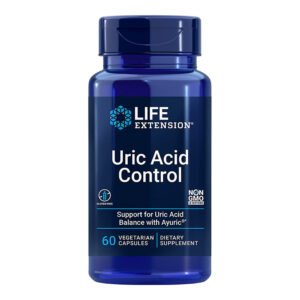 Life Extension, Uric Acid Control, Support for Uric Acid Balance with Ayuric, 60 Vegetarian Capsules, Dietary Supplement, NON GMO