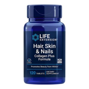 Life Extension, Hair, Skin & Nails Collagen Plus Formula, Promotes Beauty from Within, 120 Tablets, Dietary Supplement, NON GMO, Gluten Free