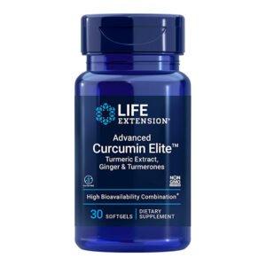 Life Extension, Advanced Curcumin Elite, Turmeric Extract, Ginger & Turmerones, High Bioavailability Combination, 30 Softgels, Dietary Supplement, NON GMO