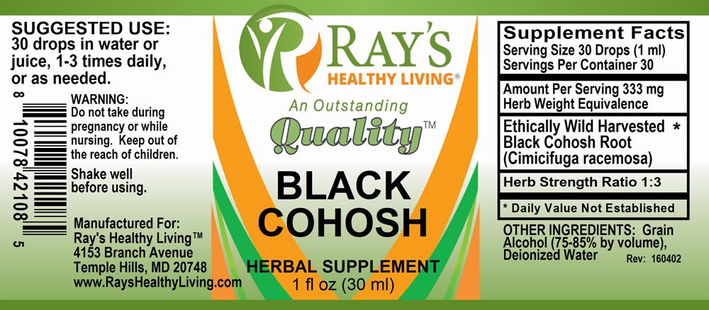 Ray's Healthy Living, Black Cohosh, Herbal Supplement, 1 fl oz (30 ml) - Image 2