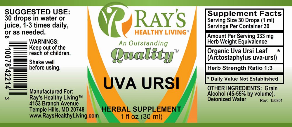 Ray's Healthy Living, Uva Ursi, Herbal Supplement, 1 fl oz (30ml) - Image 2