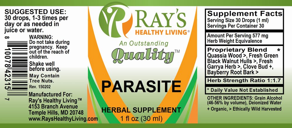Ray's Healthy Living, Parasite, Herbal Supplement, 1 fl oz (30ml) - Image 2