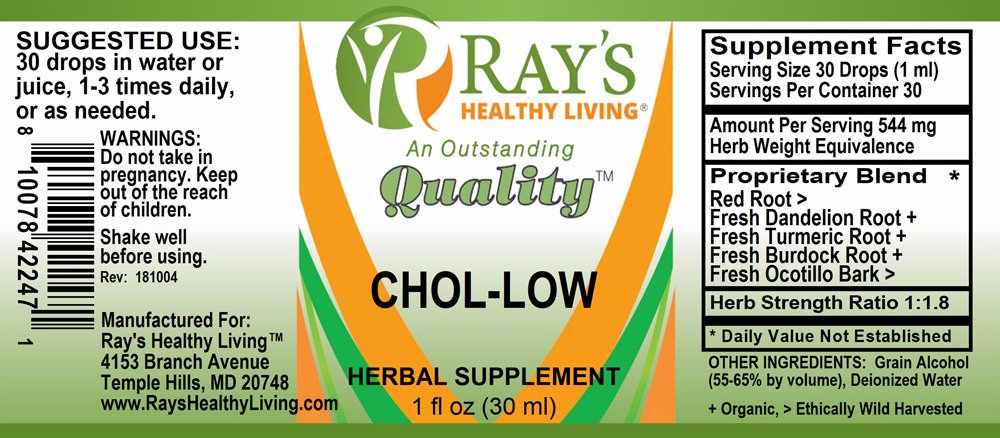 Ray's Healthy Living, Chol-Low, Herbal Supplement, 1 fl oz (30ml) - Image 2