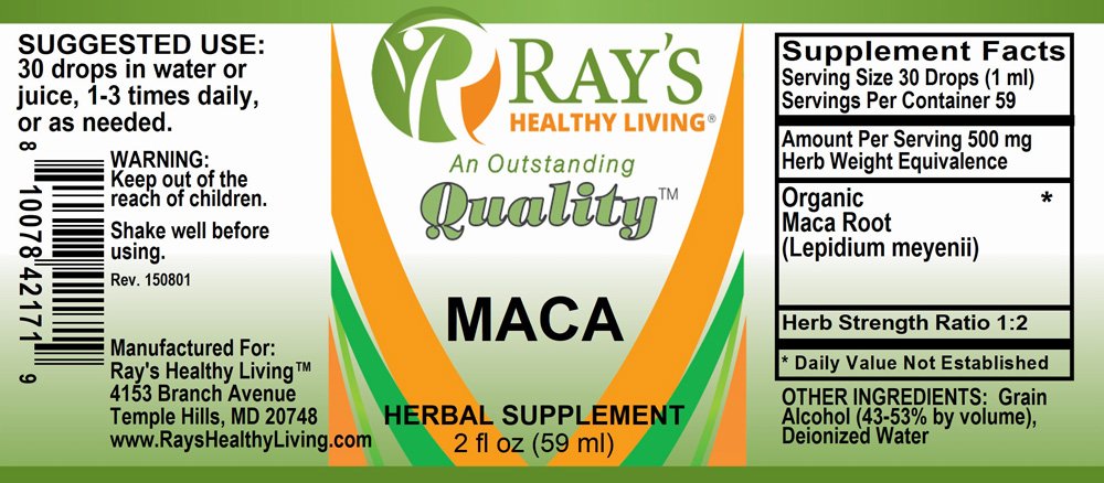 Ray's Healthy Living, Maca, Herbal Supplement, 2 fl oz (59ml) - Image 2