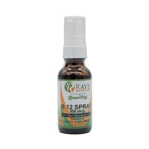 Ray's Healthy Living, B-12 Spray 500mcg, Fast Absorption, Raspberry, Dietary Supplement, 1 fl oz (30ml)