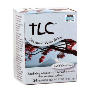 NOW, TLC Seasonal Well-Being, Caffeine-Free, Soothing Bouquet of Herbal Essences for Seasonal Wellness, 24 Tea Bags, Net Wt. 1.7 oz (48g),Kosher