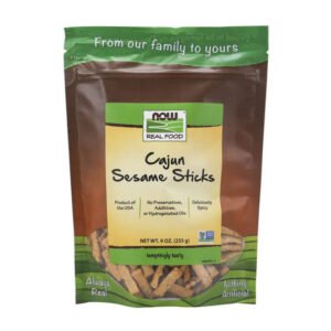 NOW, Cajun Sesame Sticks, Product of the USA, No Preservatives, Additives or Hydrogenated Oils, Deliciously Spicy, Temptingly Tasty, Net Wt. 9 oz (255g), NON GMO, Kosher