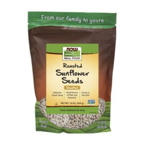 NOW, Roasted Sunflower Seeds, Unsalted, Hulled for Great Taste, Good Source of Fiber and Vitamin E, Grown in the USA, Fresh, Wholesome & Tasty, Net Wt. 16 oz (454g), NON GMO, Kosher