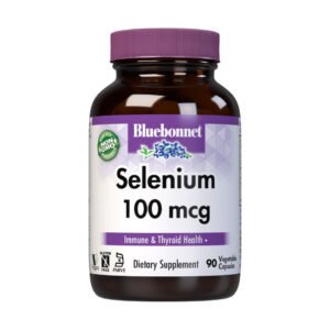 Bluebonnet, Selenium 100mcg, Yeast-Free Selenomethionine, Dietary Supplement, 90 Vegetable Capsules, NON GMO, Kosher, Gluten Free