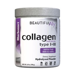 Bluebonnet, Collagen Type I+III, Grass-Fed Cows, Revive Hair, Skin & Nails, Dietary Supplement, Hydrolyzed Powder, Net Wt. 6.9oz (198g), NON GMO, Soy Free, Gluten Free, Unflavored/Unsweetened