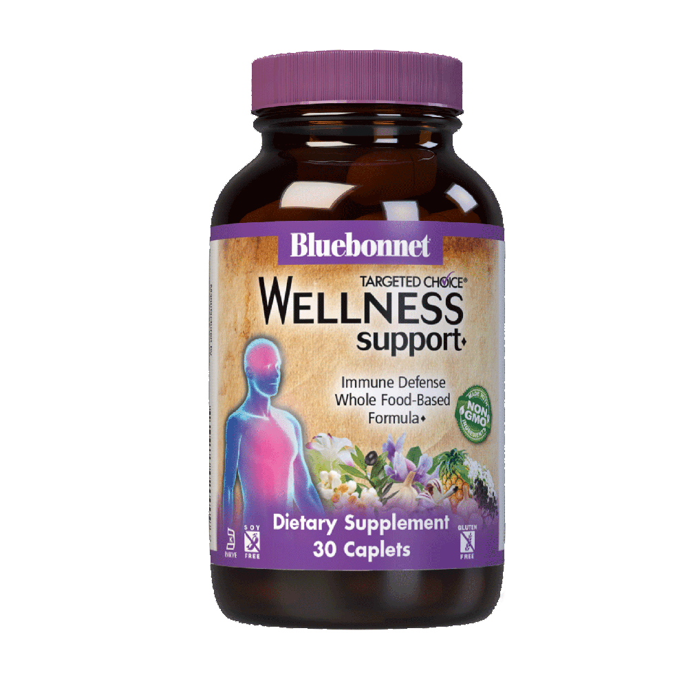 Bluebonnet, Targeted Support Wellness Support, Immune Defense, Whole Food-Based Formula, Dietary Supplement, 60 Capsules, Kosher, Soy Free, Gluten Free, NON GMO
