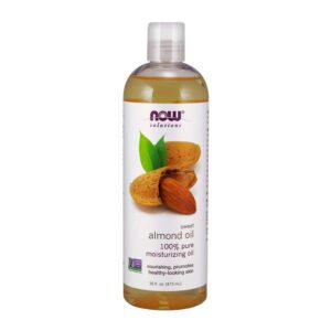 NOW Solutions, Sweet Almond Oil, 100% Pure Moisturizing Oil, Nourishing, Promotes Healthy-Looking Hair, 16 fl oz (473ml), NON GMO