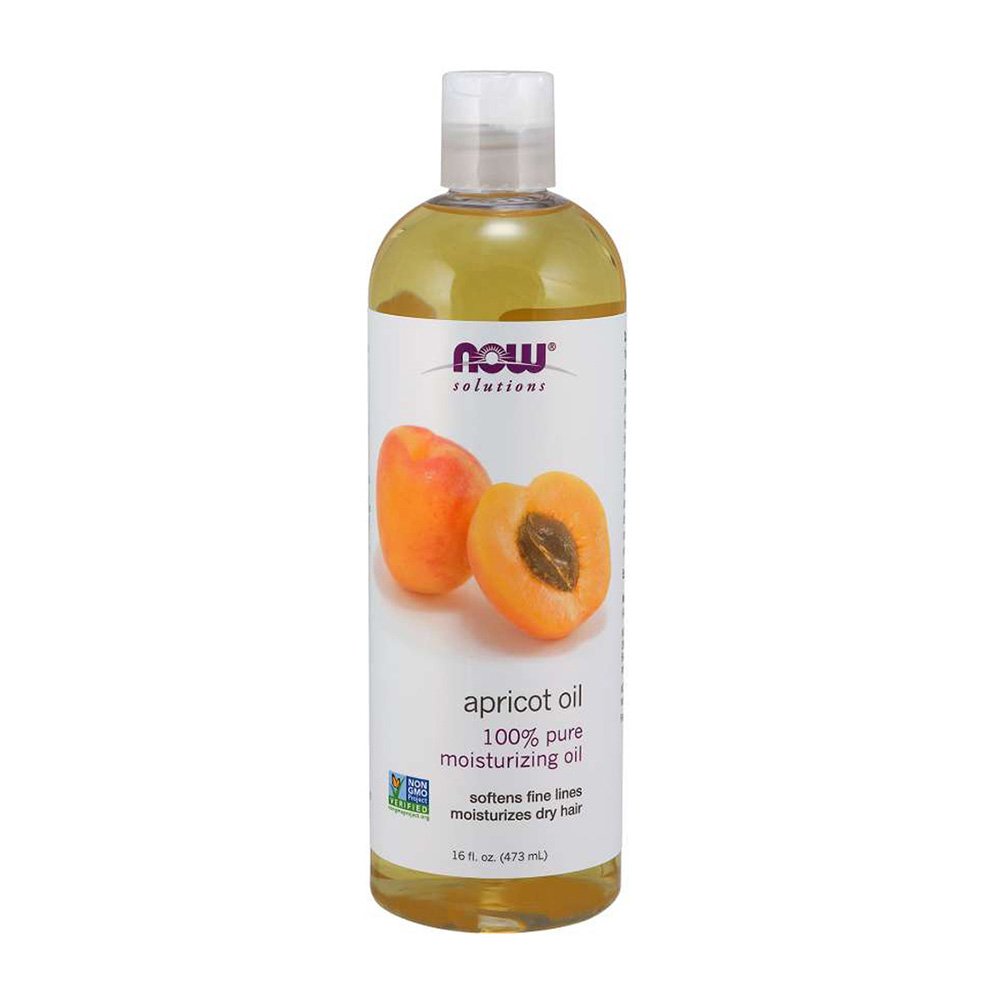 NOW Solutions, Apricot Oil, 100% Pure Moisturizing Oil, Softens Fine Lines. Moisturizes Dry Hair, 16 fl oz (473ml), NON GMO