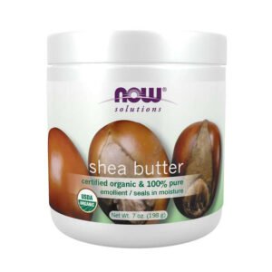 NOW, Shea Butter, Certified Organic & 100% Pure, Emollient/Seals in Moisture, USDA Organic, Met. Wt 7 oz (198g)