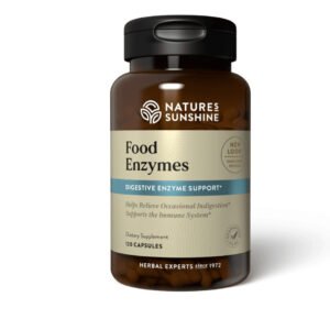 Nature's Sunshine, Food Enzymes, Digestive Enzyme Support, Helps Relieve Occasional Indigestion, Supports the Immune System, Dietary Supplement, 120 Capsules
