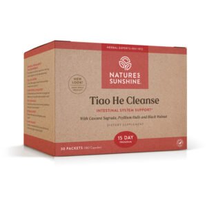 Nature's Sunshine, Tiao He Cleanse, Intestinal System Support, with Cascara Sagrada, Psyllium Hulls and Black Walnut, 15 Day Program, Dietary Supplement, 30 Packets (180 Capsules)