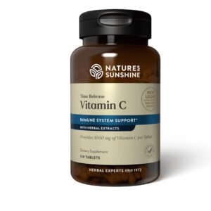 Nature's Sunshine, Time Release, Vitamin C, Immune System Support with Herbal Extracts, Dietary Supplement, 60 Tablets