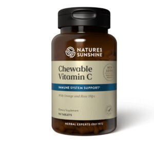 Nature's Sunshine, Chewable Vitamin C with Orange and Rose Hips, Dietary Supplements, 90 Tablets
