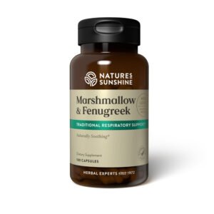 Nature's Sunshine, Marshmallow & Fenugreek, Traditional Respiratory Support, Naturally Soothing, Dietary Supplement, 100 Capsule