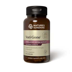Nature's Sunshine, Vari-Gone, Circulatory System Support with Herbal Extracts, Supports Vein Health , Strength & Function, Dietary Supplement, 90 Capsules