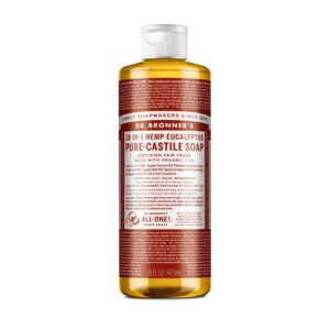 Dr. Bronner's, 18-In-1 Hemp Eucalyptus, Pure Castile Soap, Certified Fair Trade, Made with Organic Oils, 16 fl oz/473ml