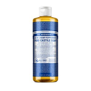 Dr. Bronner's, 18-In-1 Hemp Peppermint, Pure Castile Soap, Certified Fair Trade, Made with Organic Oils, 16 fl oz/473ml