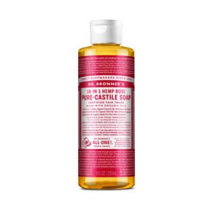 Dr. Bronner's, Certified Fair Trade, 18-in-1-Hemp Rose, Pure-Castile Soap, made with Organic Oils