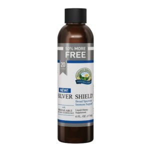 Nature's Sunshine, Silver Shield, Broad Spectrum Immune Support with Bioavailable Aqua Sol Technology, 20 PPM, Liquid Dietary Supplement, 32 fl oz(946ml)